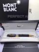 Perfect Replica AAA Mont Blanc Daniel Defoe Black Ballpoint Pen Gold Clip (5)_th.jpg